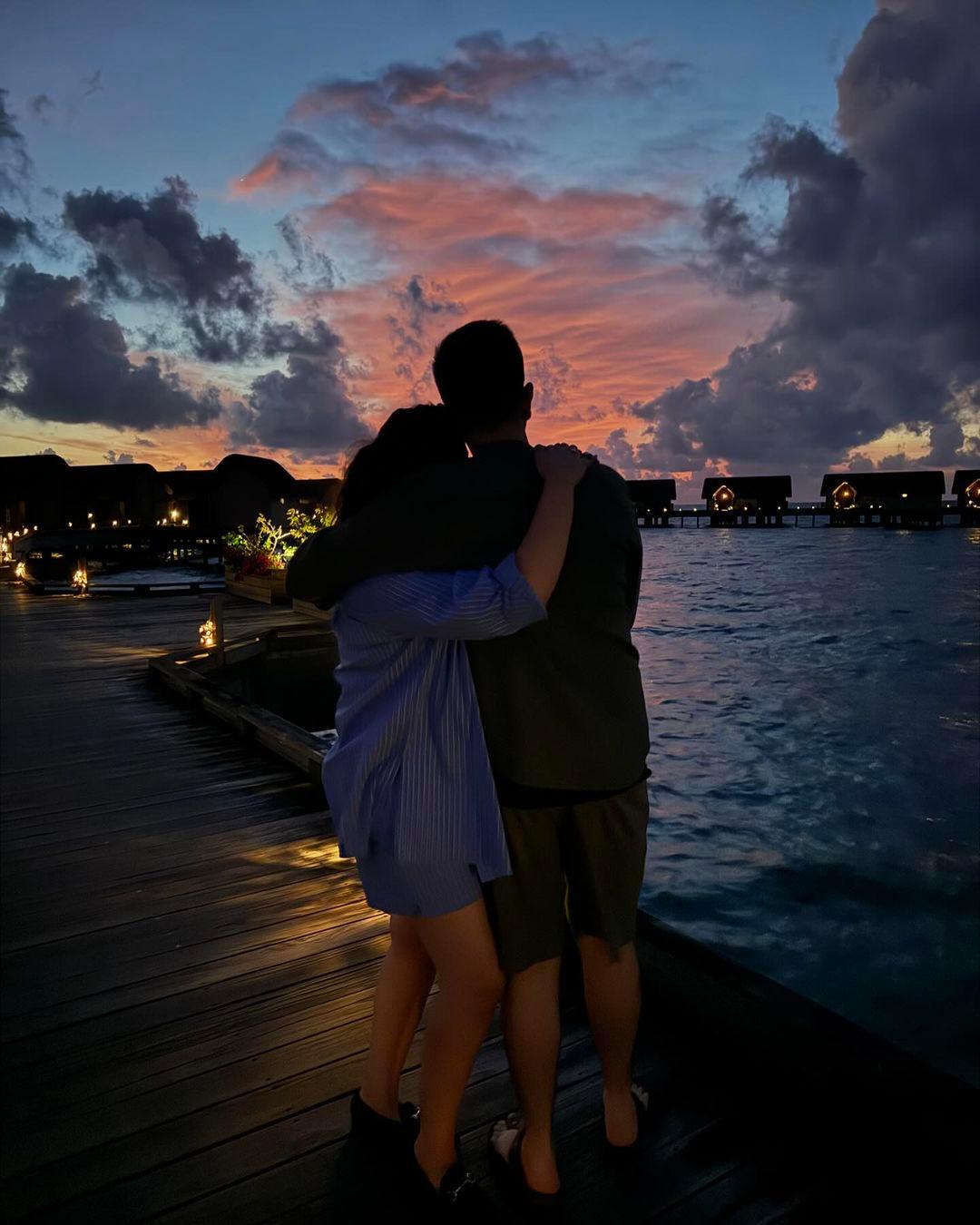 They celebrated one year of marriage in the Maldives