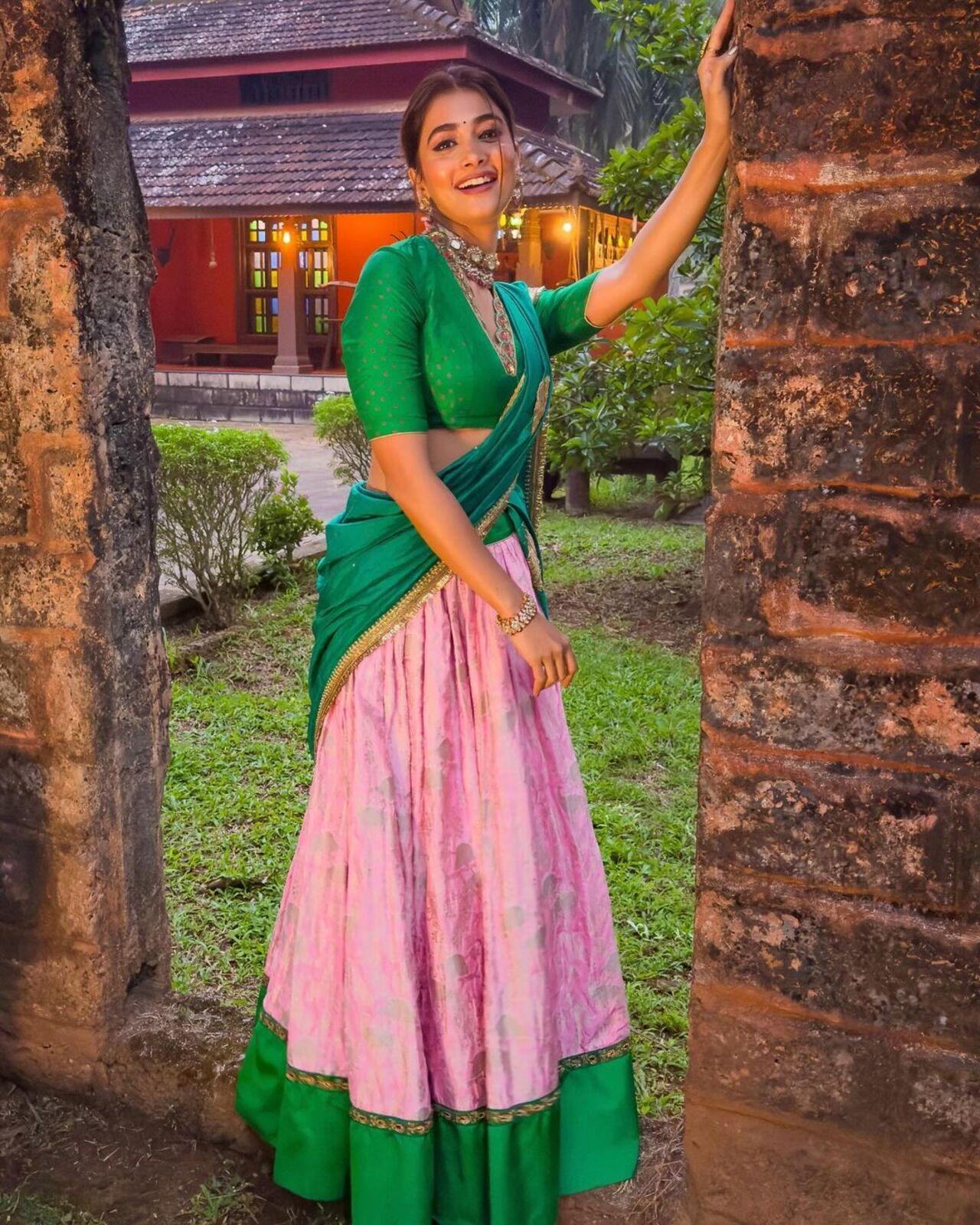 The davani or the half-saree is a common favourite among the young ladies in the south