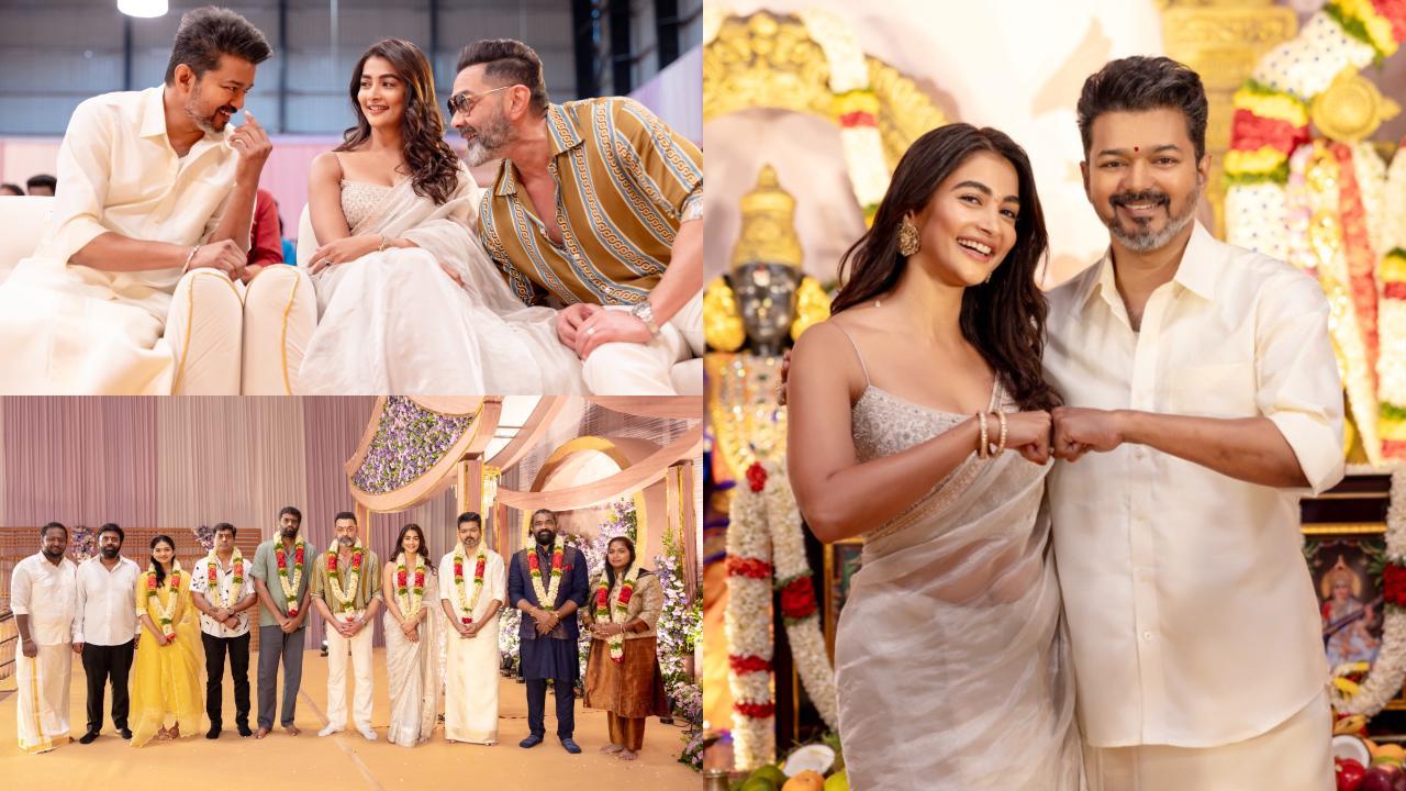 In Pics: Vijay, Bobby Deol, Pooja Hegde, at puja ceremony of Thalapathy 69