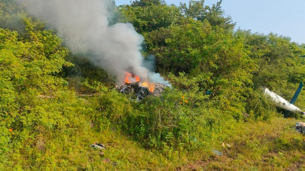 An official from the Directorate General of Civil Aviation (DGCA) said the incident took place at 7.40 am and confirmed that the Agusta 109 helicopter which crashed belonged to the Heritage Aviation