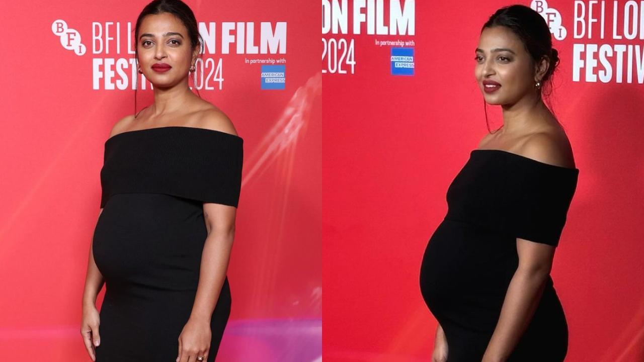 Radhika Apte announces pregnancy with red carpet debut of baby bump at BFI London Film Festival