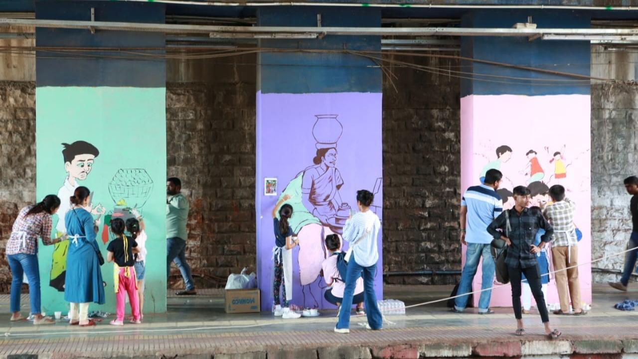 Colourful journeys for railway commuters at Currey Road, Dockyard Road and Masjid stations in Mumbai
