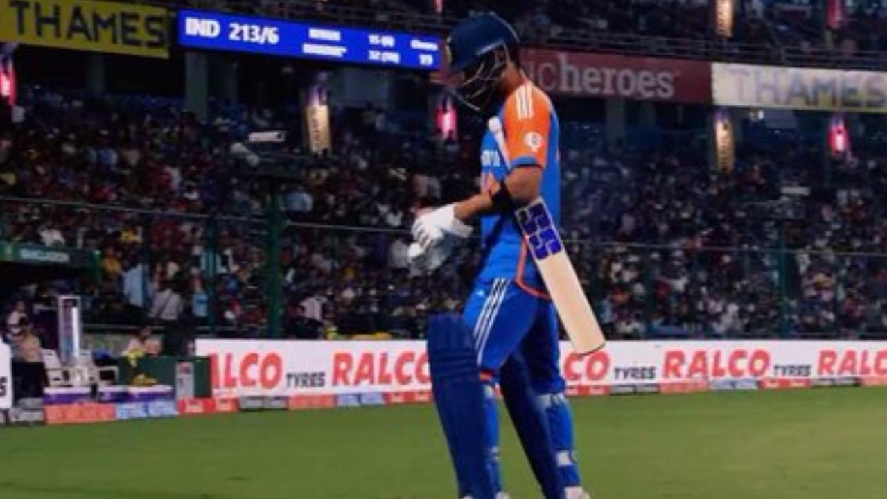 Team India posted 221 runs against Bangladesh with the help of Riyan Parag's cameo of 15 runs which came in just six balls including 2 sixes