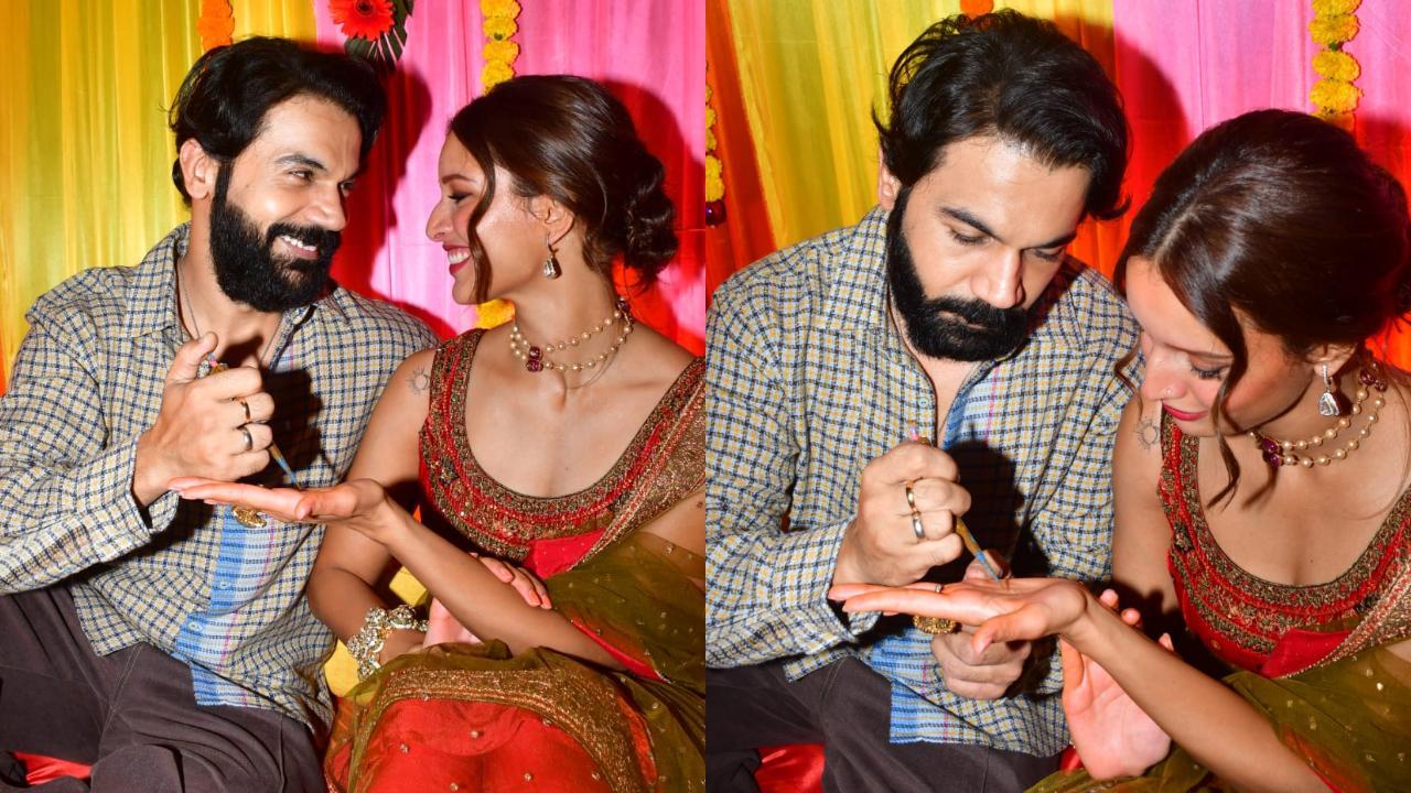 Rajkummar Rao puts his mehendi skills on display with Triptii Dimri amid 'VAVKWWV' promotions