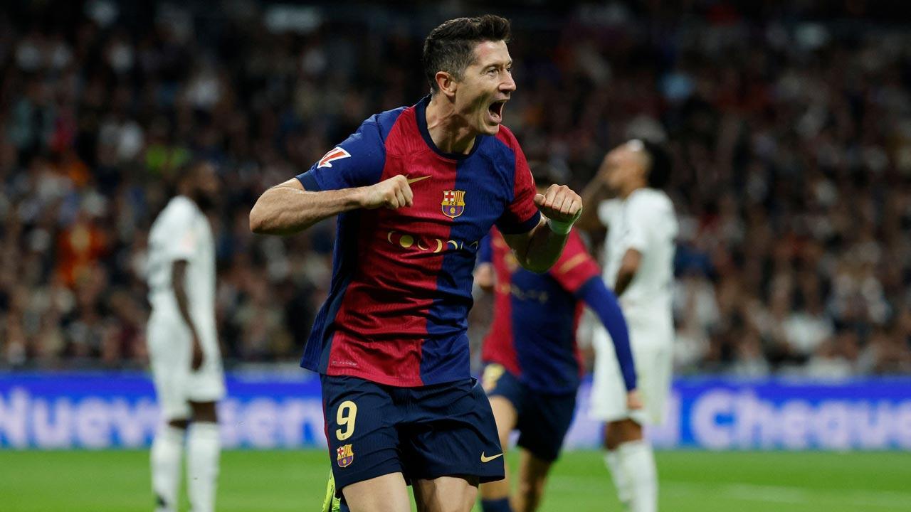 Robert Lewandowski double as Barcelona shred Madrid in La Liga Clasico