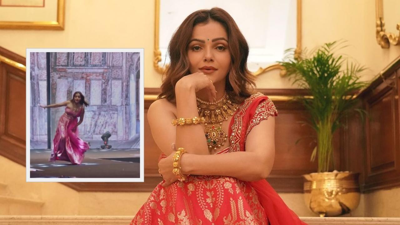 Rubina Dilaik stumbles in high heels during ramp walk, here’s what she did next - watch video