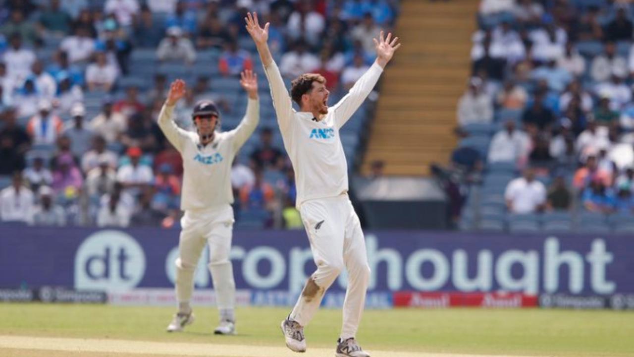 Mitchell Santner's bowling heroics are also the third-best Test innings figures for the Kiwis against India