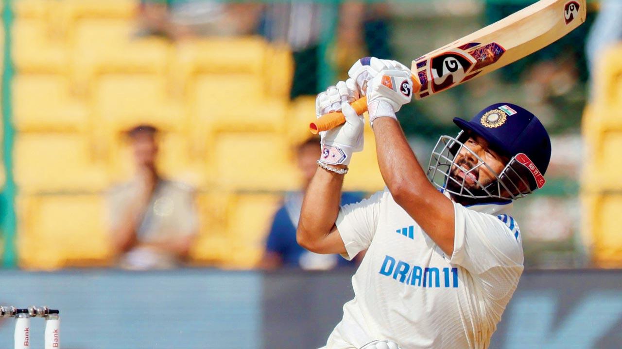 Rishabh Pant hits one for a six on Saturday. Pic/Getty Images