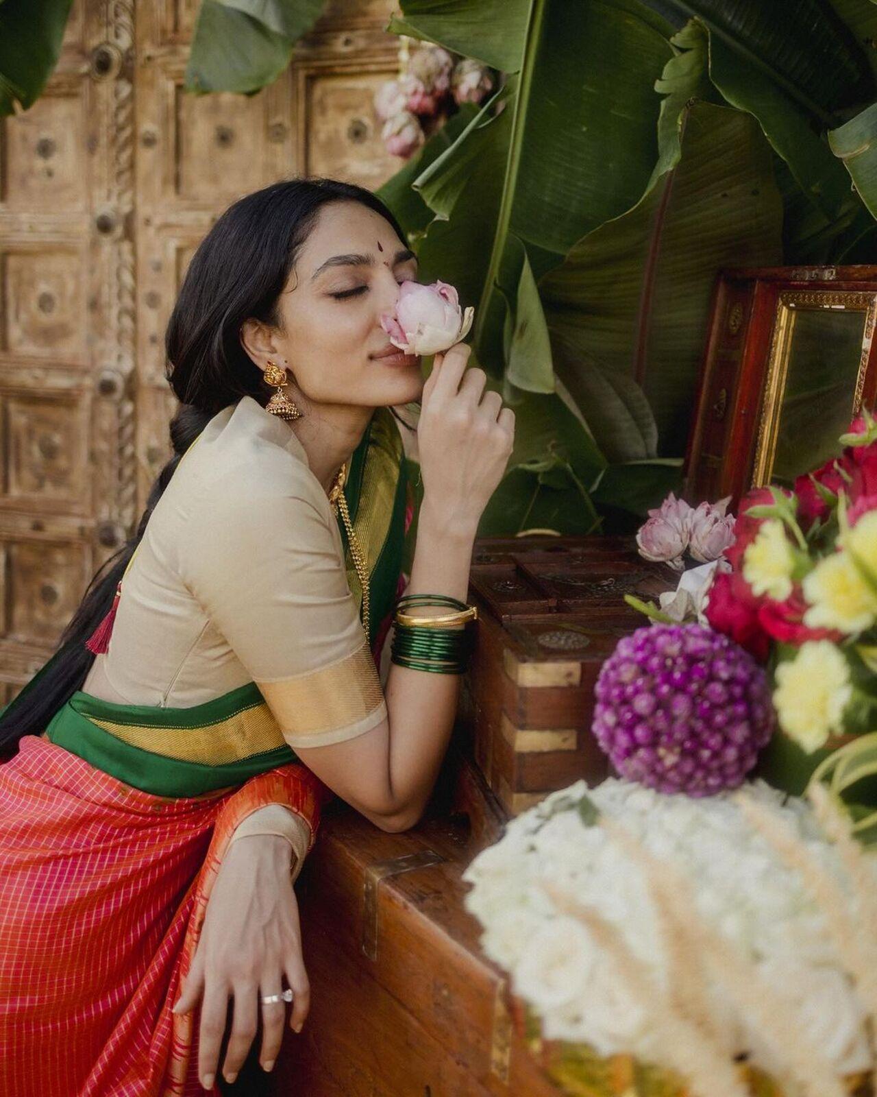 Sobhita Dhulipala has commenced the preparation for her wedding festivities