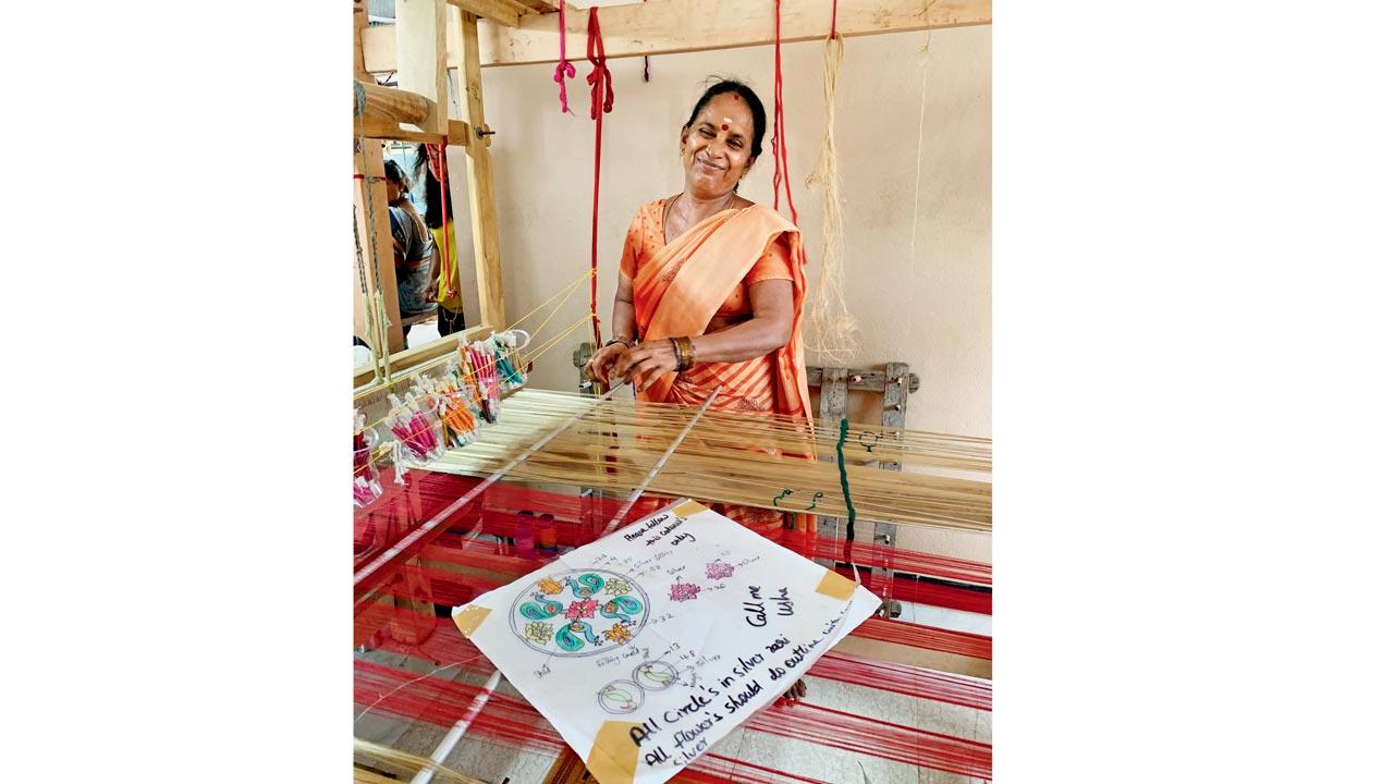 Don’t be fooled by her smile. Lakshmamma means business when supervising the weavers alongside her husband, Annaji Rao, at Gaurang Shah’s looms in Srikakulam district