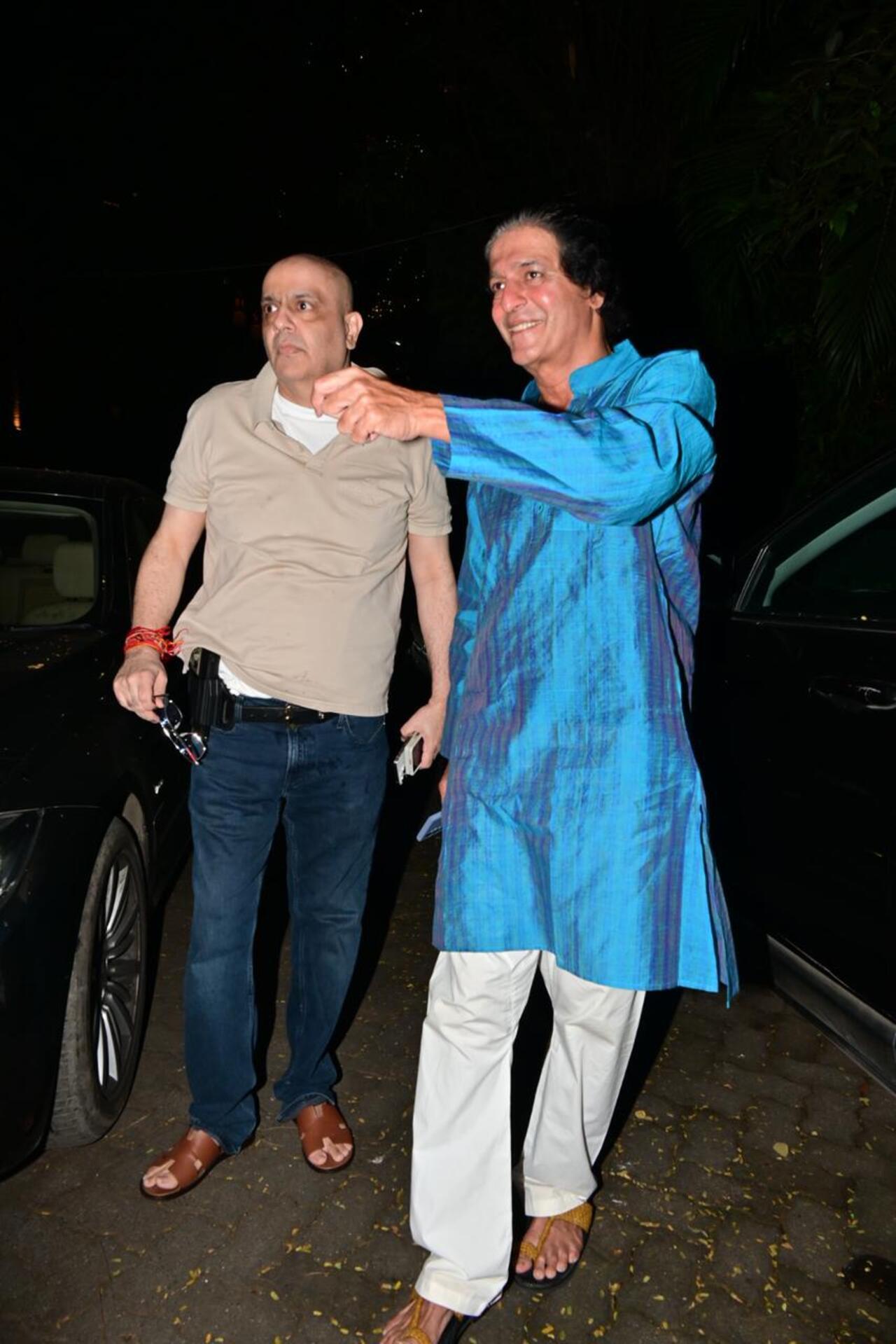 Chunky Panday was spotted at his brother Chikki Panday's residence.