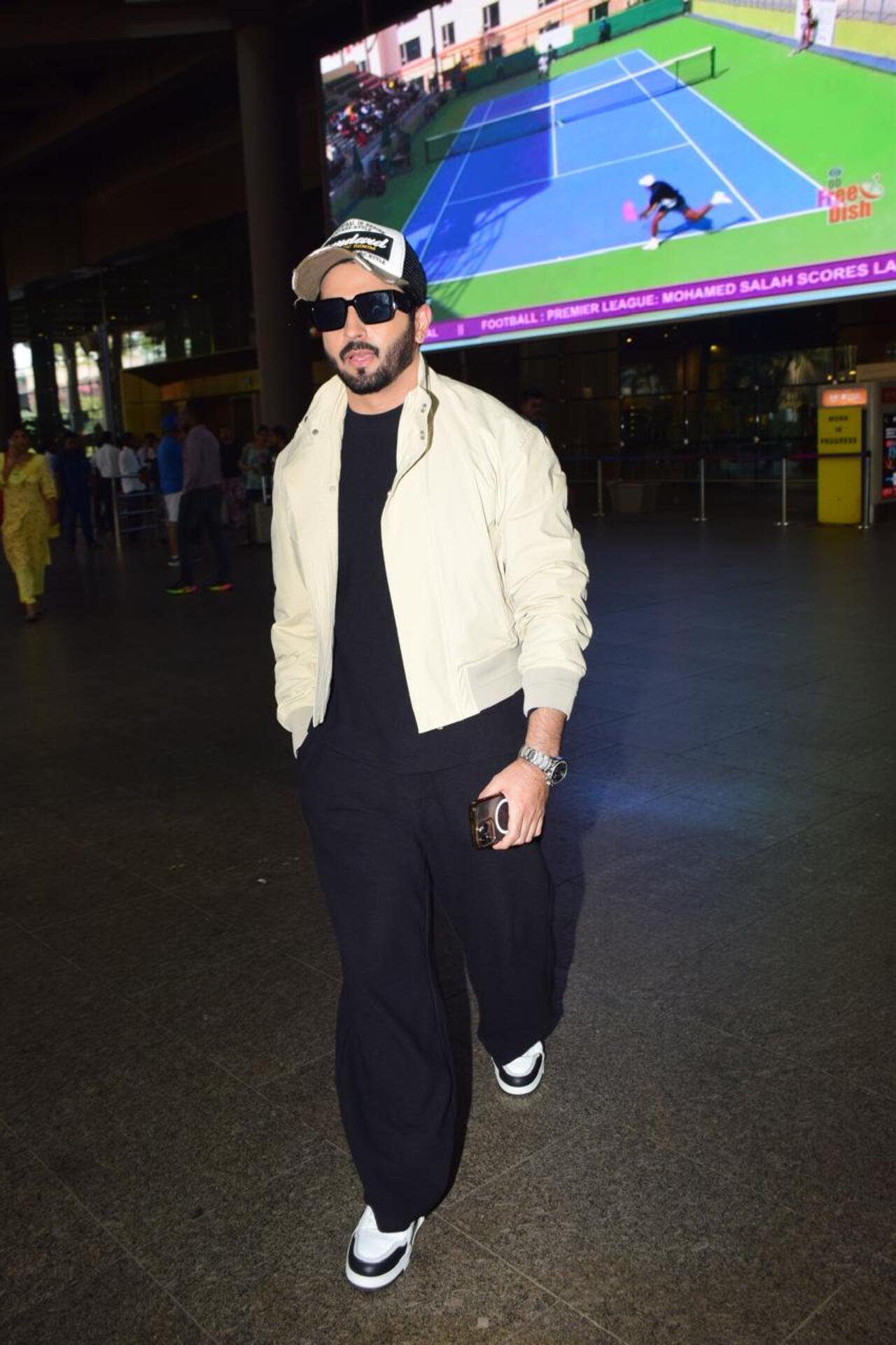 Actor Dheeraj Dhoopar looked dapper in a casual avatar.