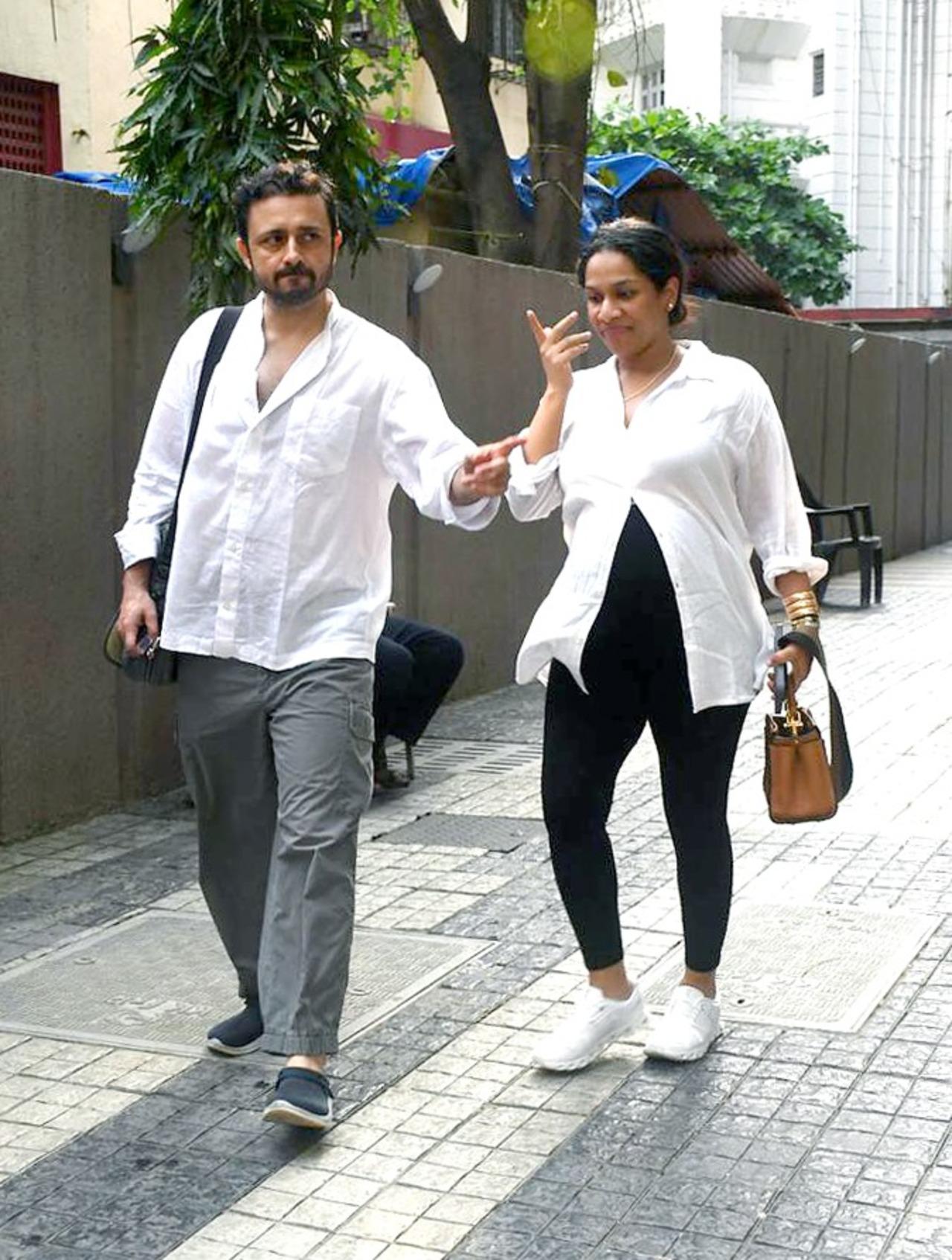 Parents-to-be Masaba Gupta and Satyadeep Mishra were spotted in the city. 