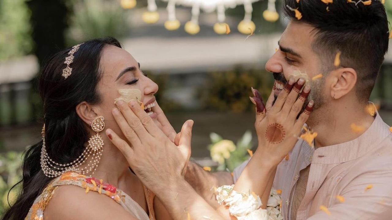 Surbhi Jyoti and Sumit Suri’s fun-filled 'yellow love affair' haldi, see the celebration pics! Read more