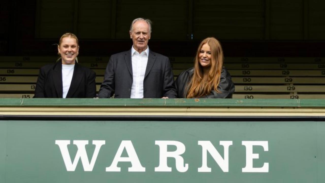 Shane Warne's father Keith and daughters Summer and Brooke were part of the unveiling ceremony, which took place before Victoria's match with New South Wales in the One-Day Cup