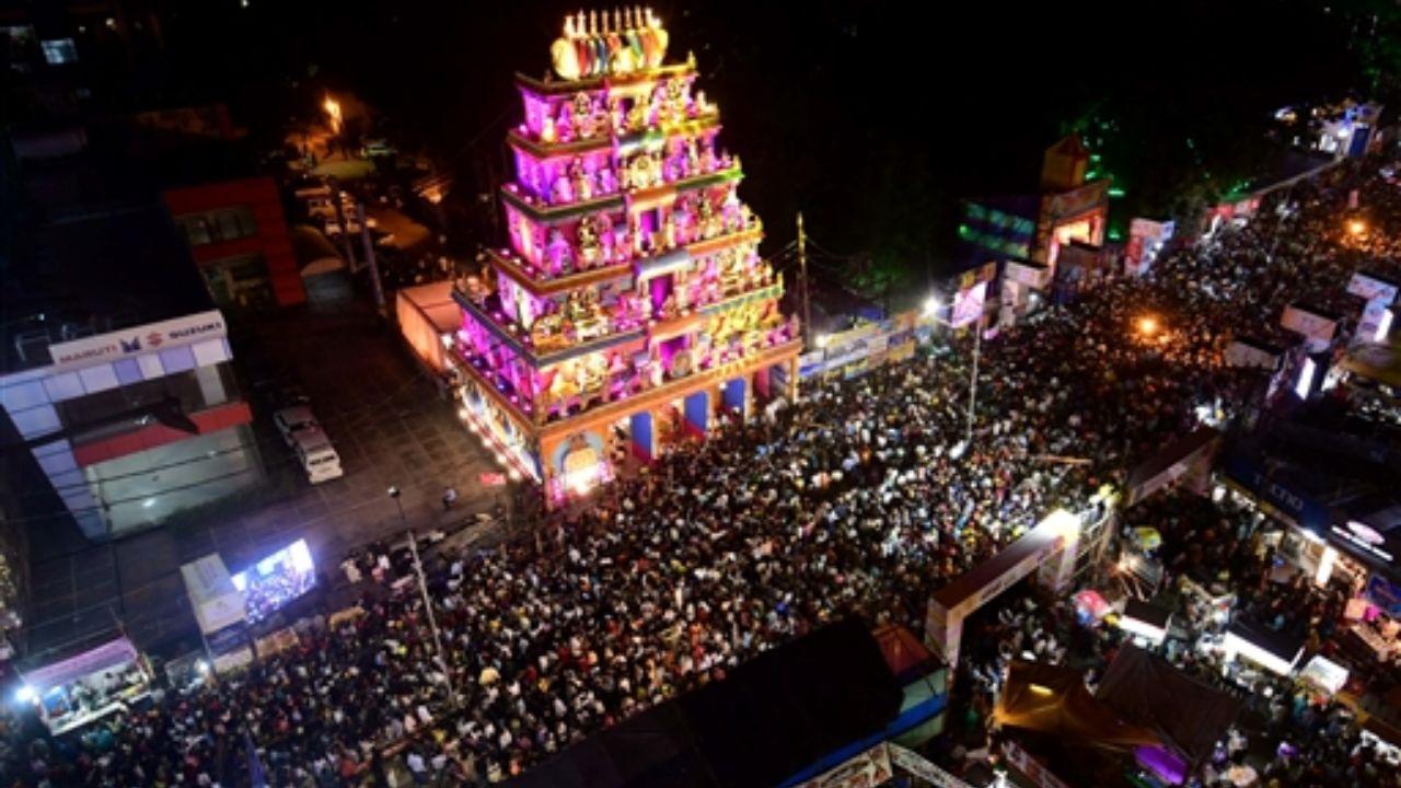 The festival culminates on Vijayadashami with the symbolic burning of King Ravana's effigies, marking a significant cultural event across the nation