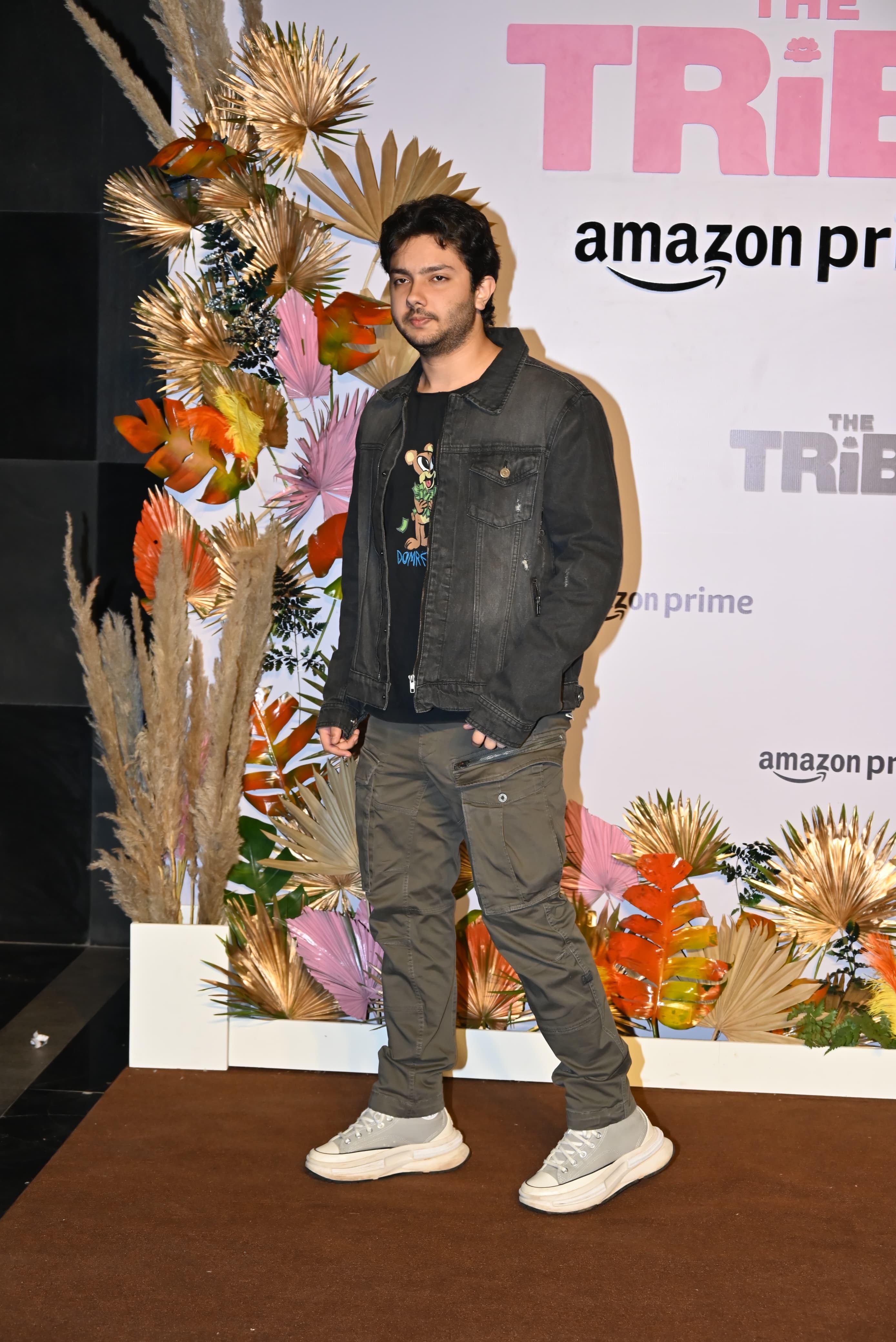 Nirvaan Khan posed for the paparazzi as he arrived for The Tribe launch celebration