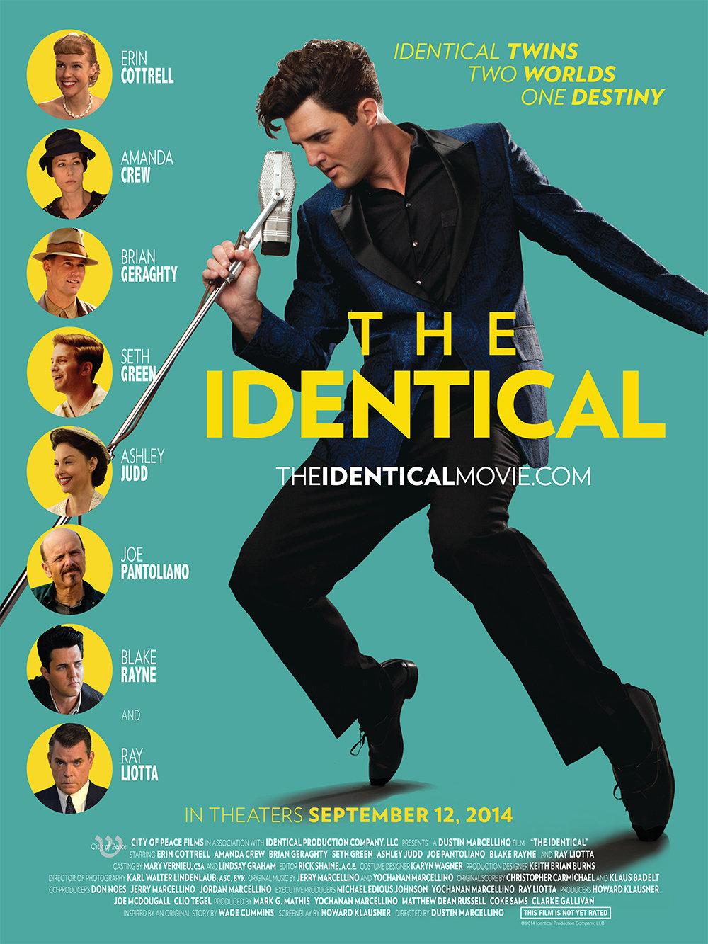 The Identical  In this 2014 film, Blake Rayne plays identical twins Drexel and Ryan, who are separated at birth during the Great Depression. Both brothers share a passion for music, but their lives take different paths.