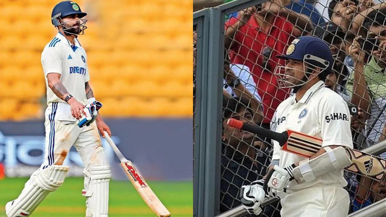 Virat Kohli and Sachin Tendulkar
The current Indian batting mainstay, Virat Kohli has so far played 116 Test matches in which he has 9,017 runs. Having the best score of unbeaten 254 runs, Kohli has 29 centuries and 31 half-centuries
The all-time great Sachin Tendulkar featured in 200 Tests for India. Having scored 15,921 runs, the former right-hander has 51 tons and 68 half-centuries to his name. His career-best score in the format is unbeaten 248 runs