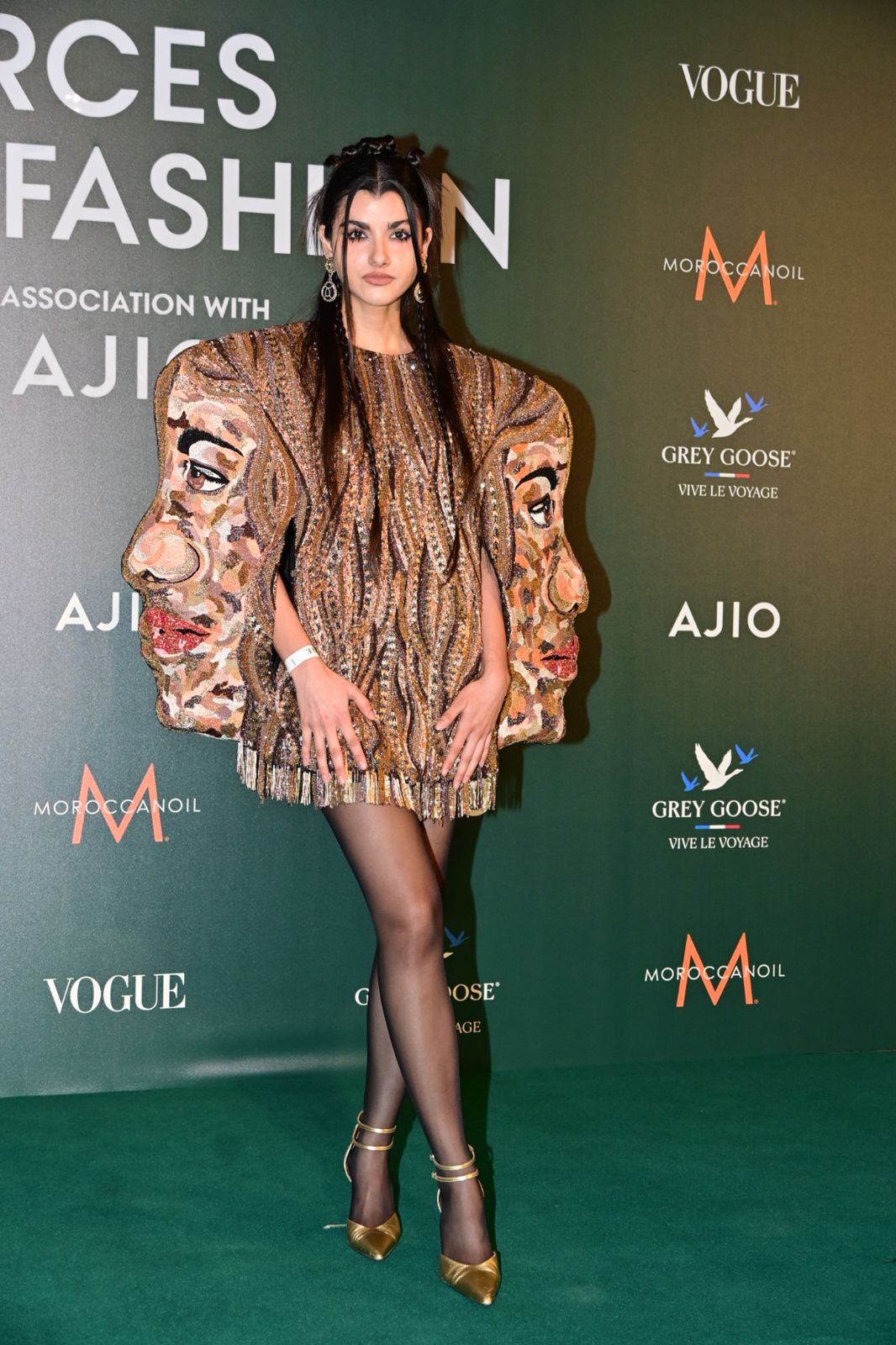 Ayesha Kanga seemed to go for the mob wife trend at the fashion event
