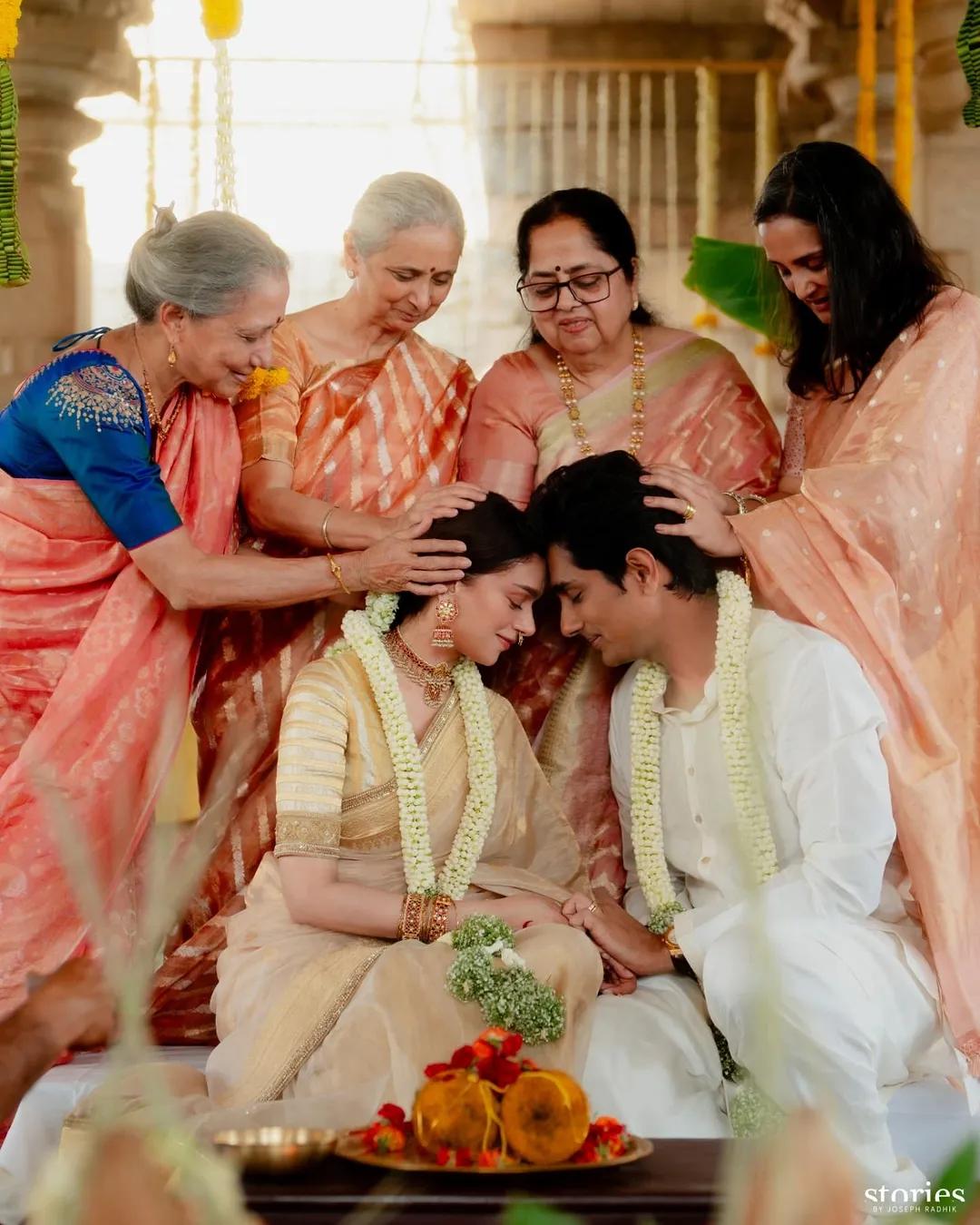 As the duo unites for eternity, they seek blessings from their elders