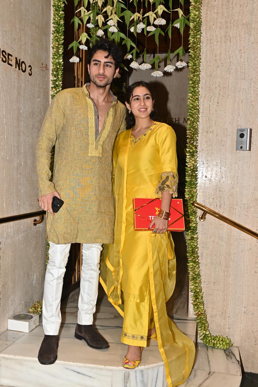 The actress went with her baby brother Ibrahim Ali Khan