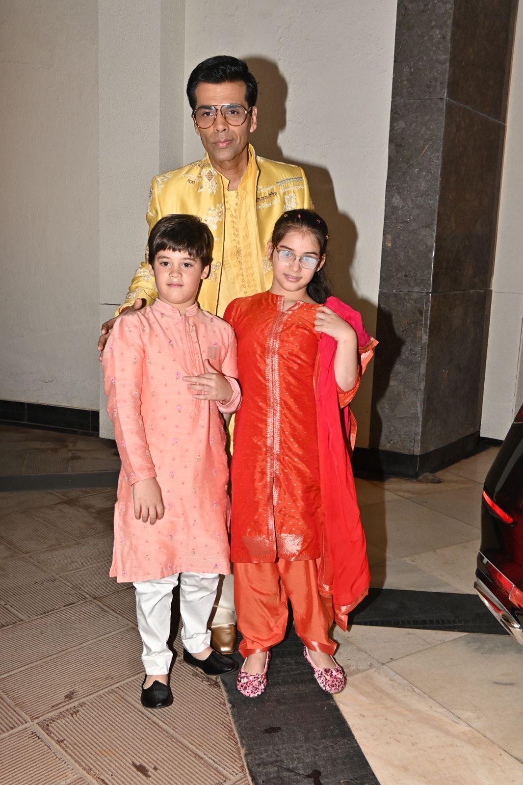 Karan Johar visited Malhotra along with his twins