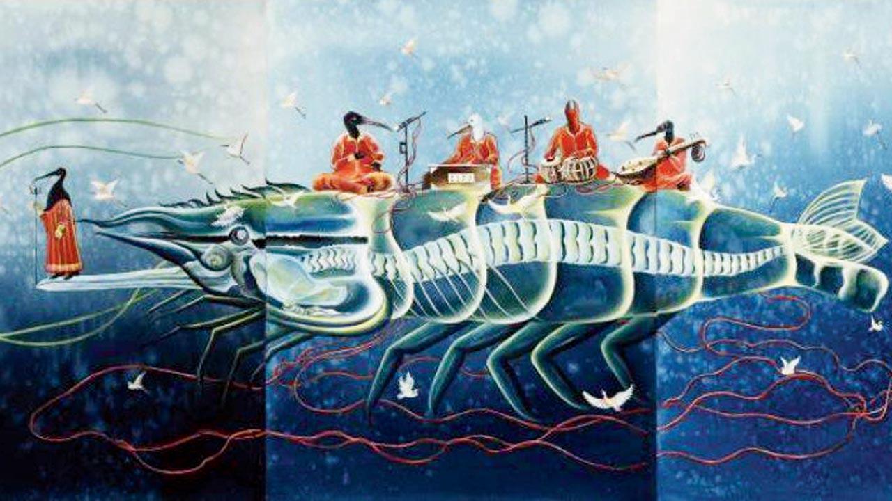 Explore how this Odia artist uses art to highlight the ecological crisis of Chilika Lake, in Mumbai