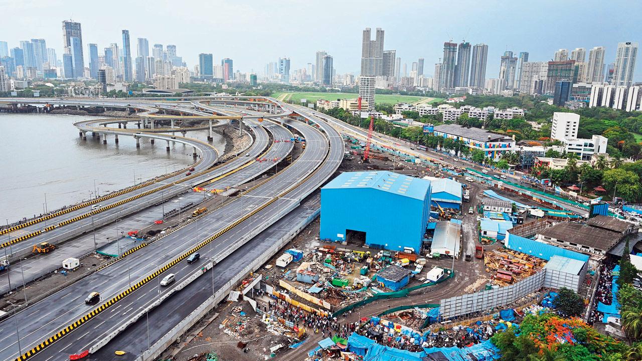 The first phase of the Coastal Road, between Worli and Nariman Point, was opened for traffic in March 2024. FILE PIC/ASHISH RAJE