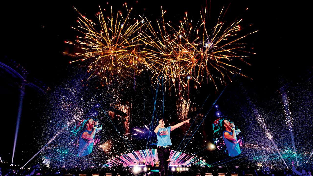 A moment from a Coldplay performance. Pic Courtesy/Anna Lee