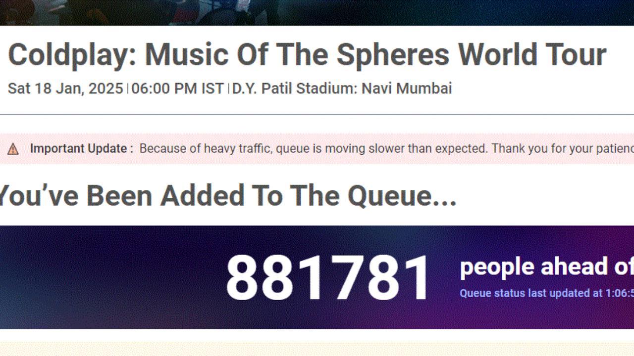 'Please book my tickets, I can't': Mumbaikars react as BookMyShow crashes ahead of Coldplay tickets going live