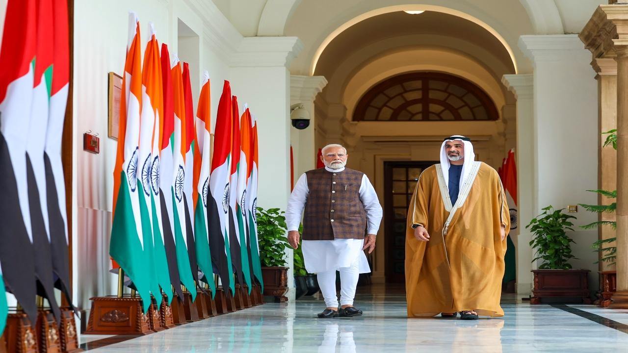 Abu Dhabi Crown Prince meets PM Narendra Modi in Delhi; to visit Mumbai tomorrow