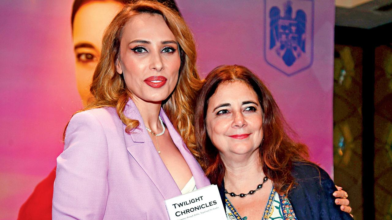 Romanian  Amb. Daniela Mariana Tane with singer-actor Iulia Vantur at the launch of the Twilight Chronicles. PIC/PRADEEP DHIVAR