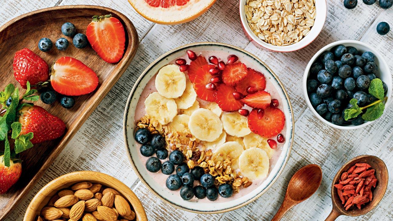 Experts suggest a balanced diet of fruits, nuts, and dairy 