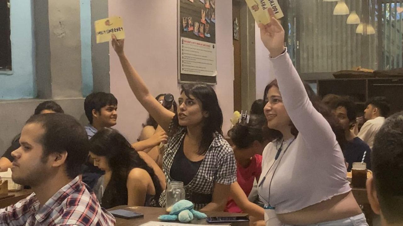 Fans participate in the trivia night