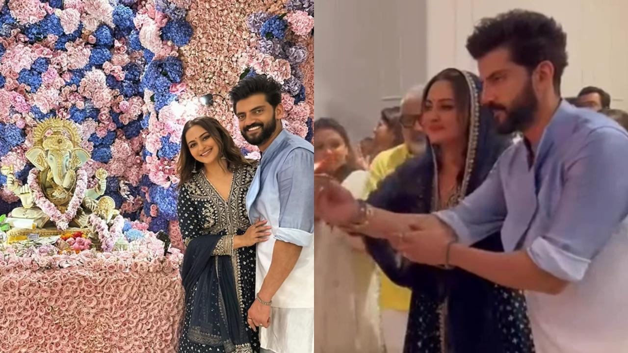 Watch! Sonakshi silences trolls with first Ganpati puja video with Zaheer