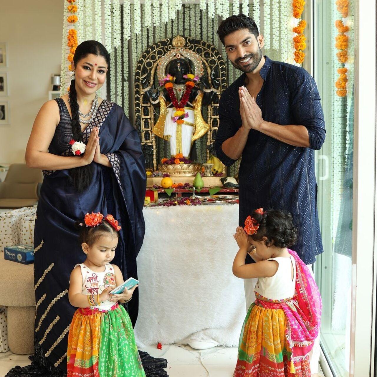 Gurmeet Choudhary and Debina Bonerjee welcomed a Ram Lalla svarup Ganpati idol this Ganesh Chaturthi