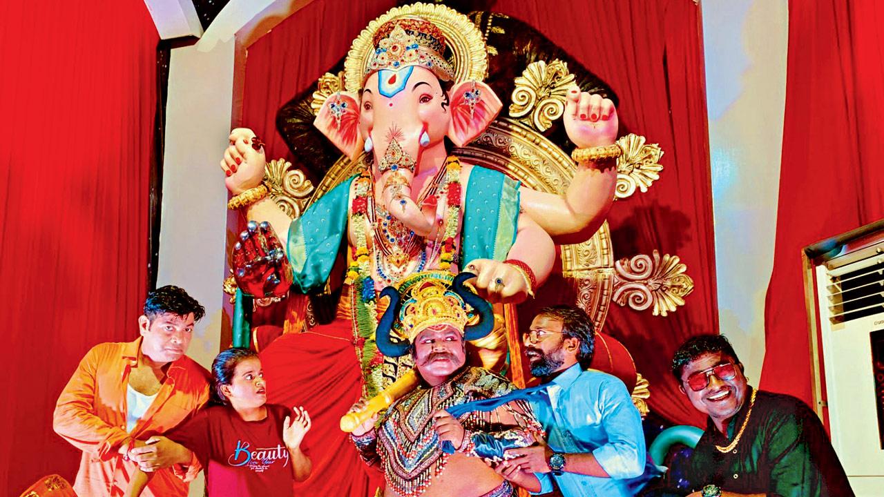 A moment from the performance at the pandal in Andheri