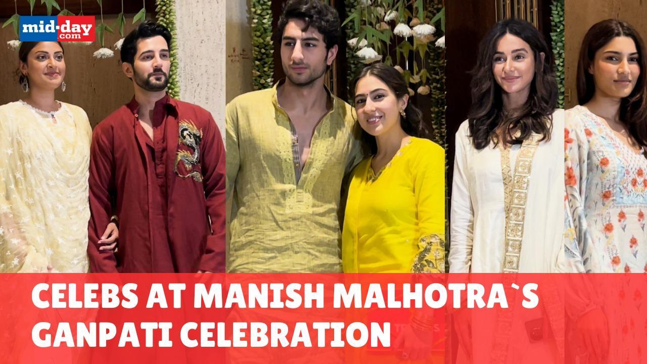 Sara Ali Khan, Karan Johar, & others at Manish Malhotra's Ganpati celebration