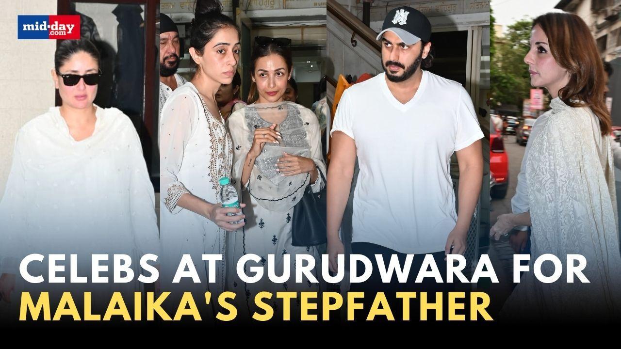 Kareena Kapoor and Arjun Kapoor attend prayer meet of Malaika Arora's stepfather