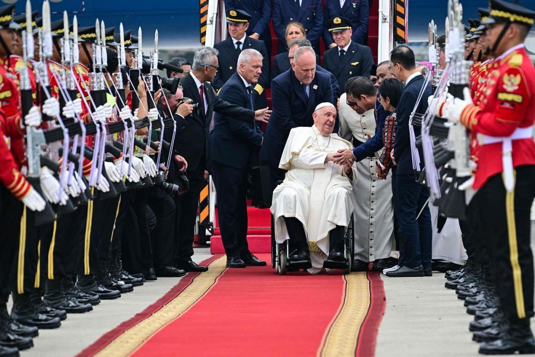 In Photos: Pope Francis reaches Indonesia to start Asia-Pacific tour