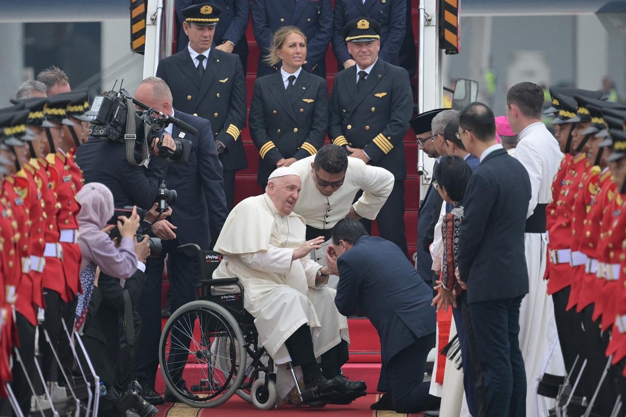 The highlight of Francis' first stop will be his participation Thursday in an interfaith meeting in Jakarta's iconic Istiqlal mosque with representatives of the six religions that are officially recognised in Indonesia: Islam, Buddhism, Confucianism, Hinduism, Catholicism and Protestantism