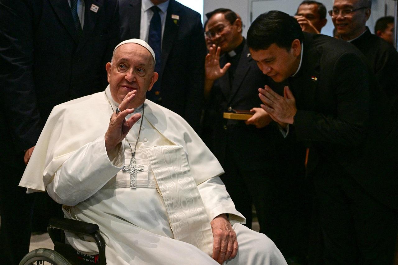 Francis traveled to Indonesia, at the start of an 11-day, four-nation trip to Asia and Oceania, to encourage Indonesia to combat religious extremism and pledge the Catholic Church's commitment to greater fraternity
