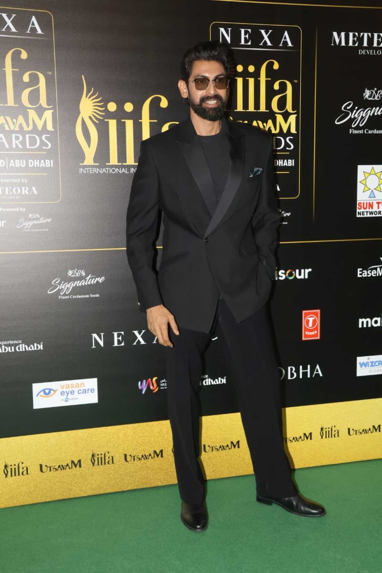 Rana Daggubati looked dapper in a black suit. 