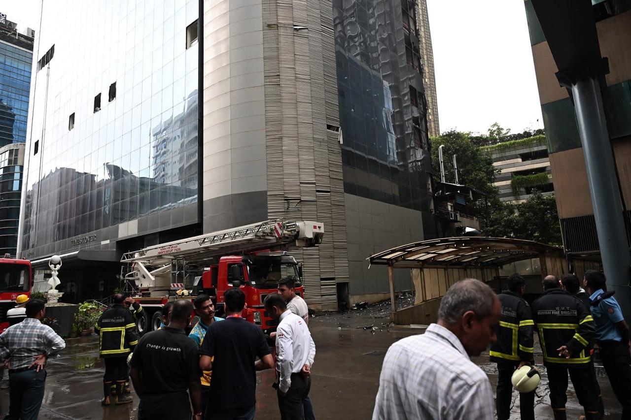 The fire was brought under control by 10:17 am