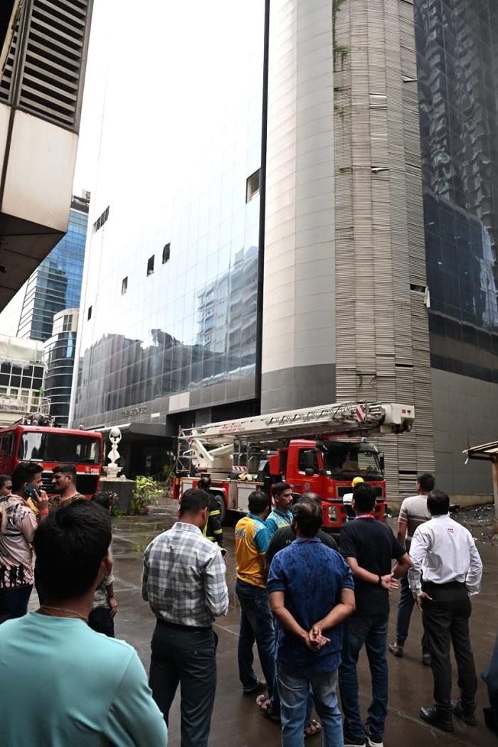 The fire broke out in the Times Tower building in Kamala Mills compound of Lower Parel area around 6.29 am, the civic body officials said