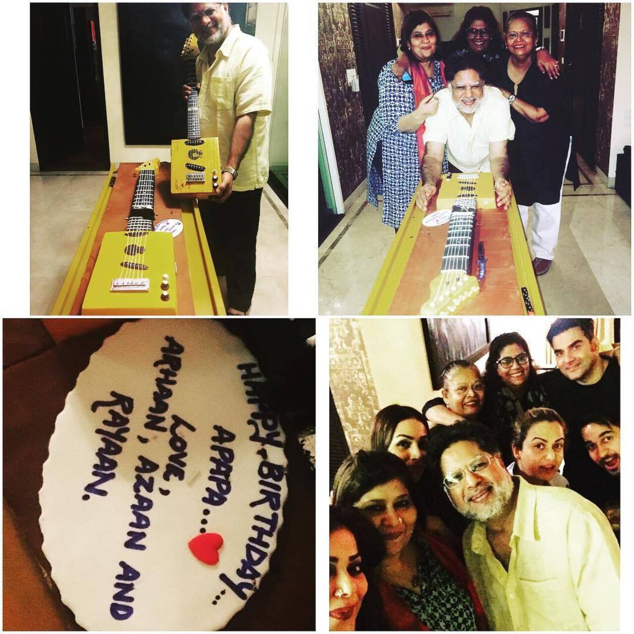 This throwback picture from Anil Mehta's birthday shows Arbaaz Khan, Malaika Arora, and the rest of the family posing for a happy snap