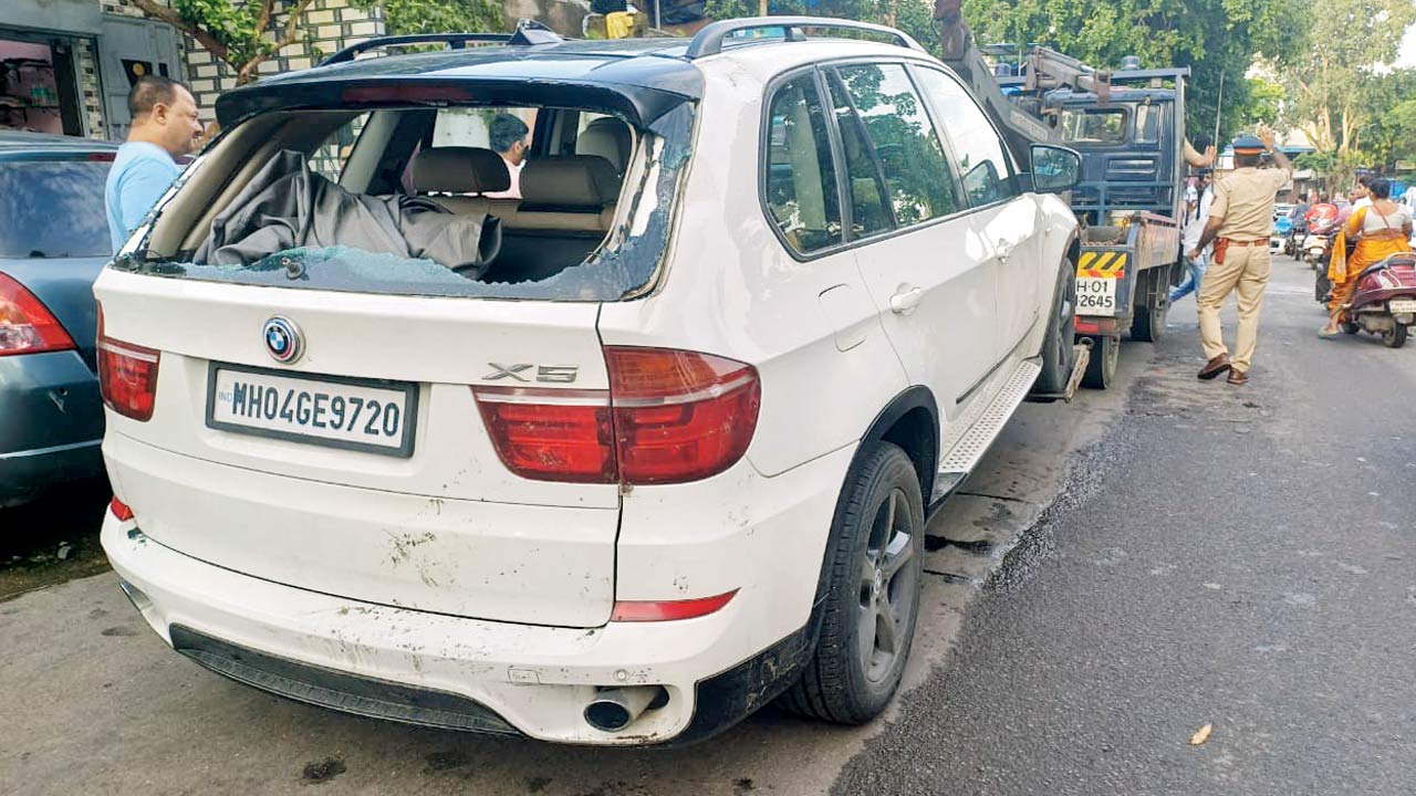 The car seized by the police. Pics/Rajesh Gupta
