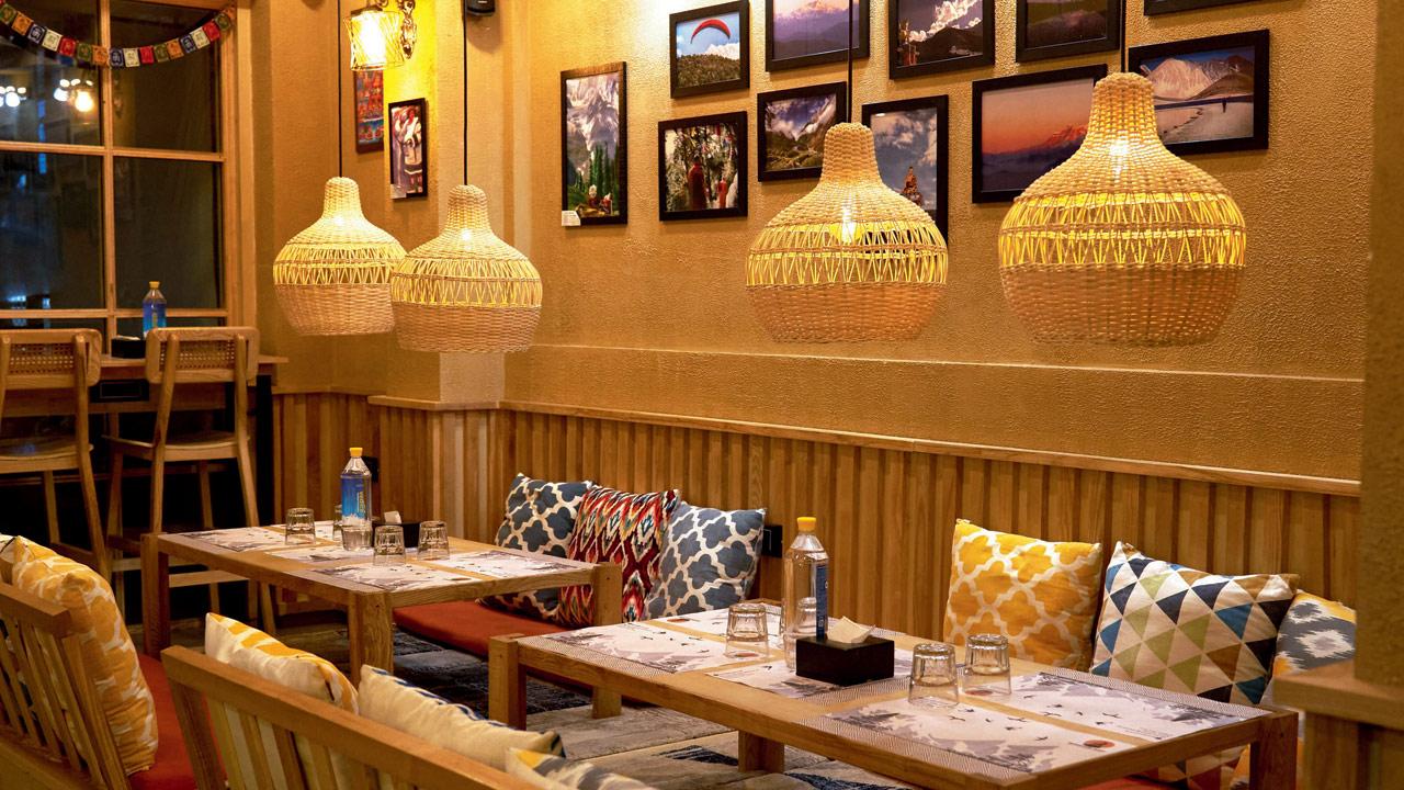 The cosy interiors of the restaurant