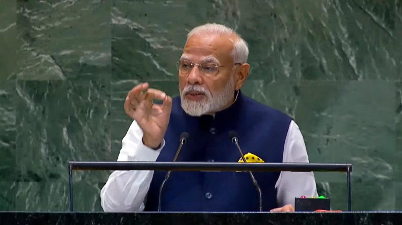 <p>PM Modi underscored that while prioritising sustainable development, human welfare, food and health security must also be ensured</p>